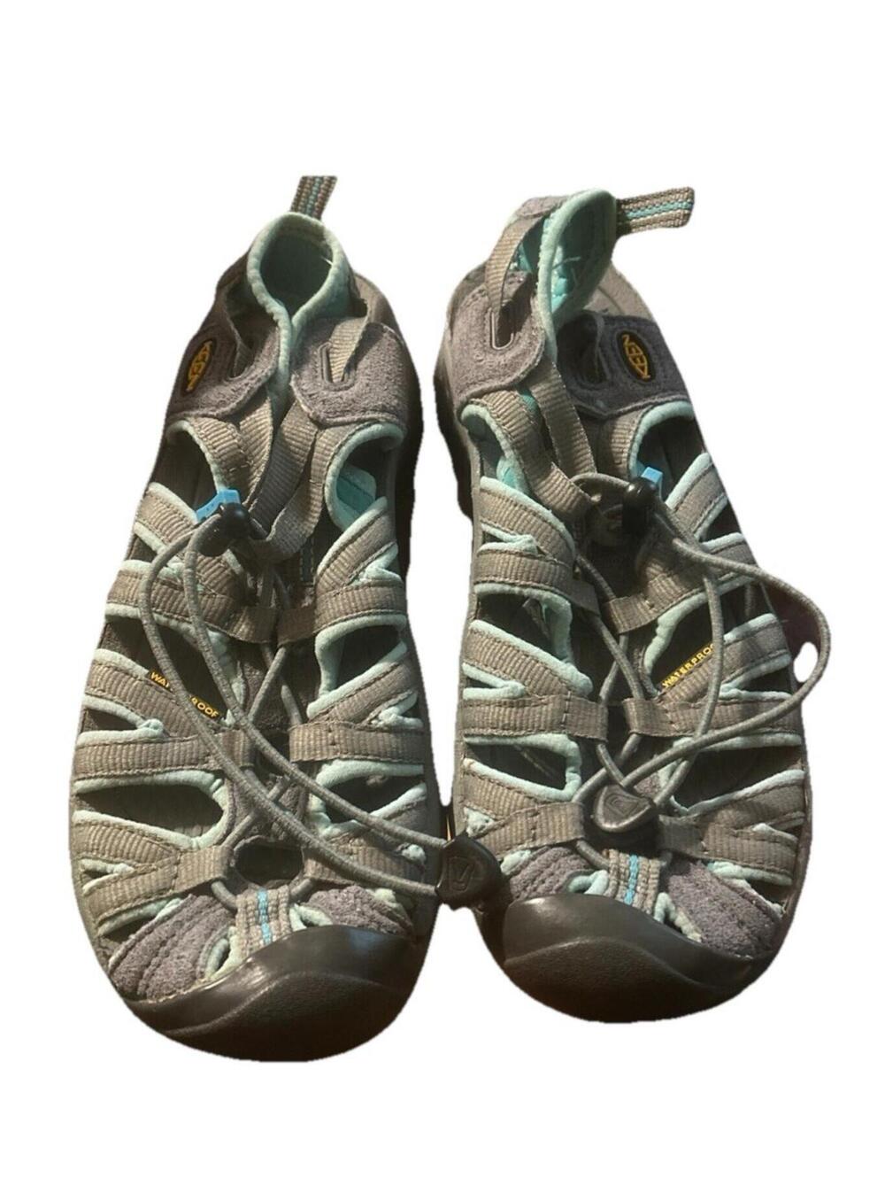 KEEN Women’s Waterproof Sport Hiking Sandals Gray Blue Size 7.5 US 38 EU